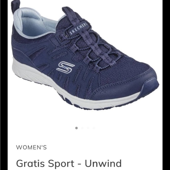 Skechers Gratis Sport Unwind Women's Navy Blue Sneakers - Picture 1 of 8